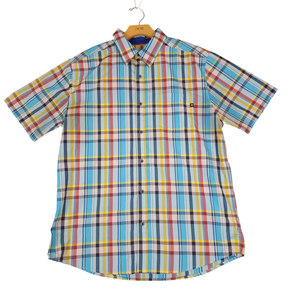 Marmot Men's Plaid Short Sleeve Button Up Shirt Size Large